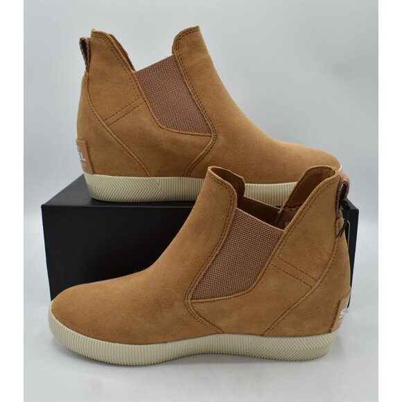 Sorel Women Size 7.5 Out N About Tawny Buff Slip On Wedge II Booties Boots Shoes - Picture 10 of 15